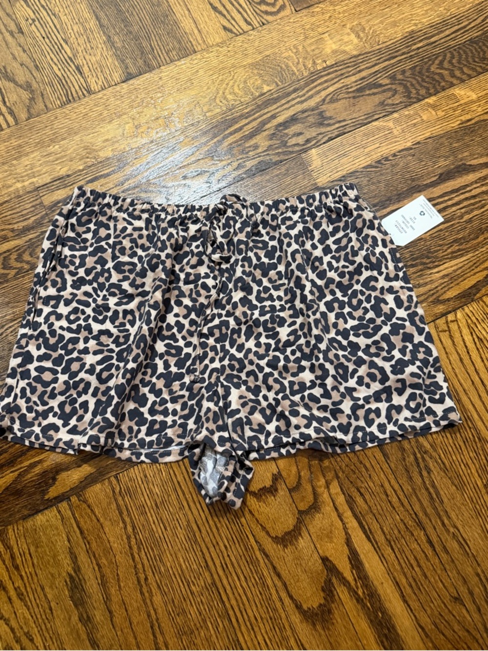 Hippie Rose Leopard Print Lounge Shorts - Tan & Black